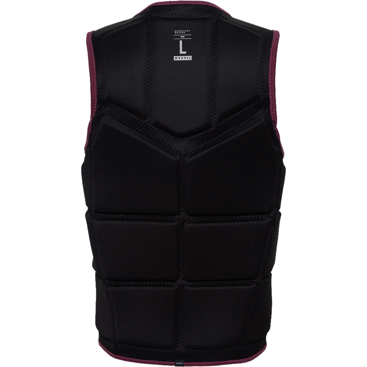 2026 Mystic Heren Star Front Zip Wake Impact Vest 35005.240245 - Oxblood Red